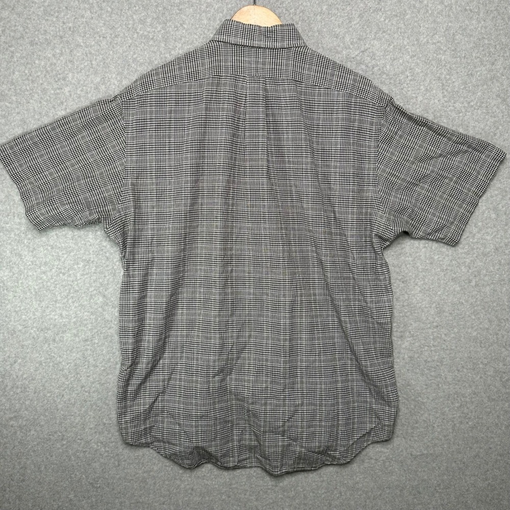 Polo Ralph Lauren Blake Mens Large Black White Glen Check Short Sleeve Shirt - Picture 3 of 8